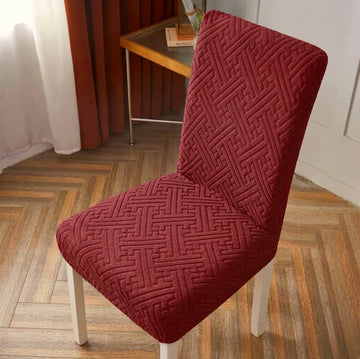 China Mazed Chair Cover Maroon