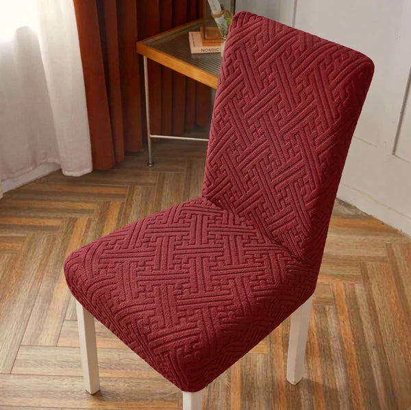 China Mazed Chair Cover Maroon