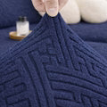 China Mazed Sofa Cover Navy Blue