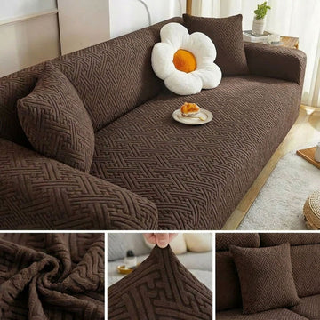 China Mazed Sofa Cover Brown