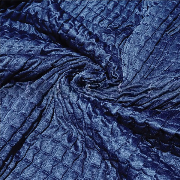 Fitted Style Bubble Stuff Sofa Cover Navy