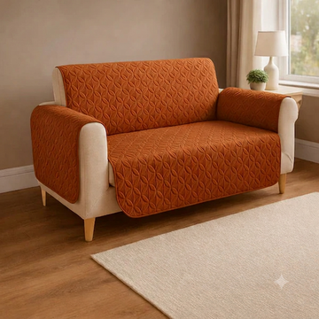 Ultrasonic Quilted Sofa Covers Copper