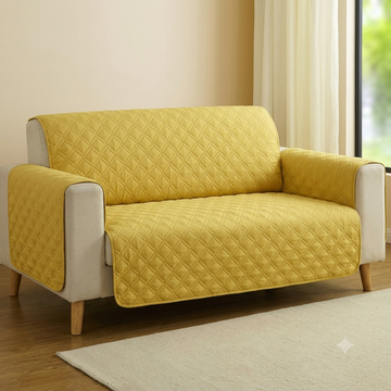 Ultrasonic Quilted Sofa Covers Golden Skin