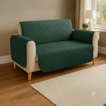 Ultrasonic Quilted Sofa Covers Green