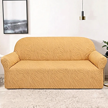 Fitted Zebra Sofa Cover Skin Golden