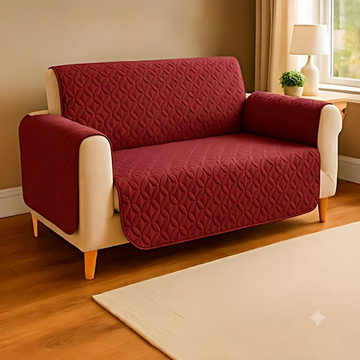 Ultrasonic Quilted Sofa Covers Mahroon