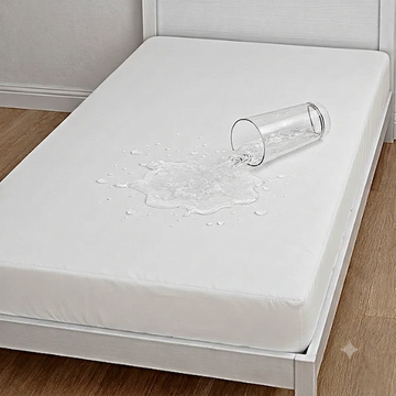 Single Waterproof Mattress Cover White