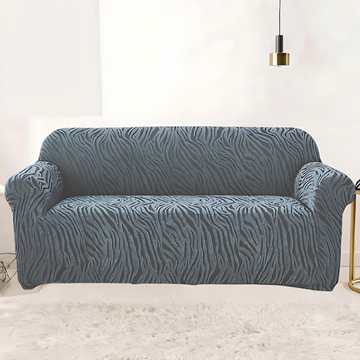 Fitted Zebra Sofa Cover Grey