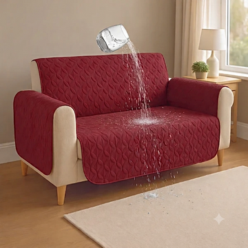 Waterproof Ultrasonic Quilted Sofa Cover Chikoo