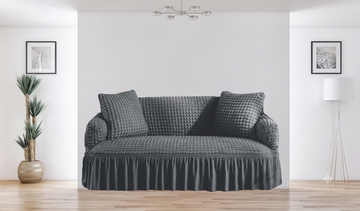 Turkish Style Bubble Sofa Cover Gray