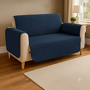 Ultrasonic Quilted Sofa Covers Navy Blue