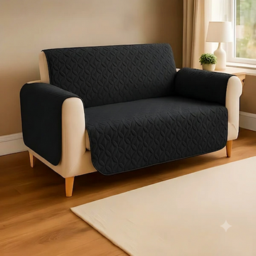 Ultrasonic Quilted Sofa Covers Black
