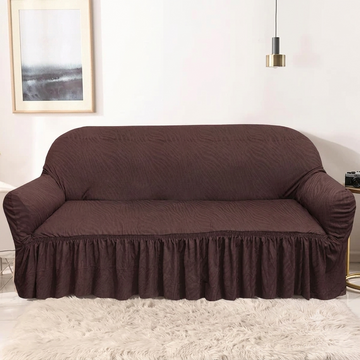 Zebra Sofa Cover Dark Brown