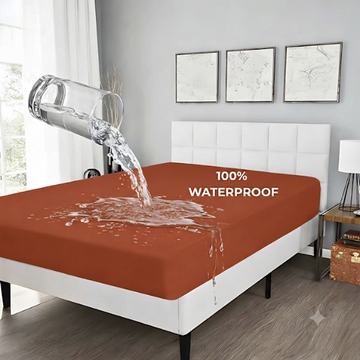 King Waterproof Mattress Cover Rust