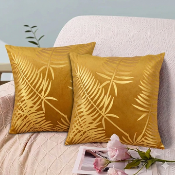 Art Deco Fan Pattern Velvet Cushion Cover - Maroon