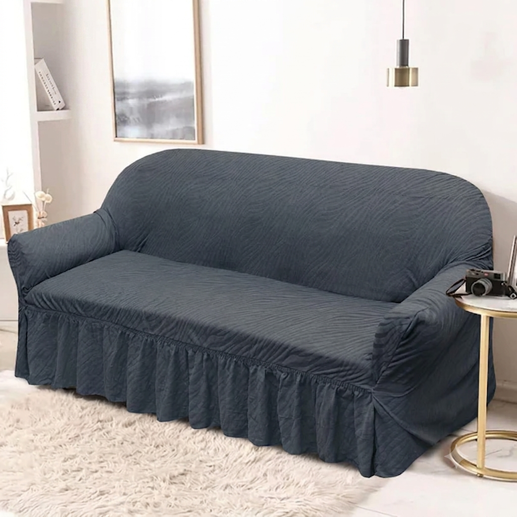 Zebra Sofa Cover Grey