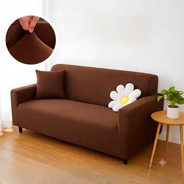Lycra Jersey Sofa Cover Brown
