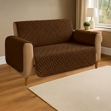 Ultrasonic Quilted Sofa Covers Chocolate Brown