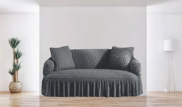 Turkish Style Bubble Sofa Cover Gray