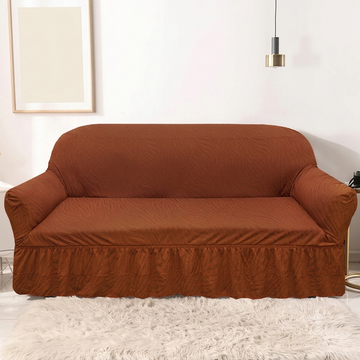 Zebra Sofa Cover Copper Brown