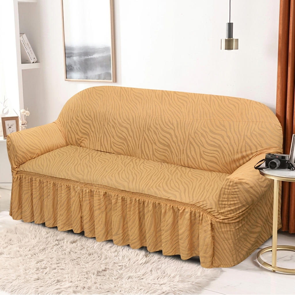 Zebra Sofa Cover Skin Golden