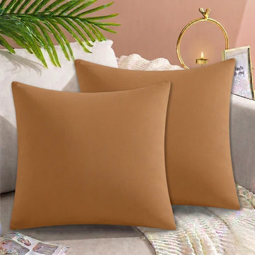Lycra Jersey Cushion Cover Chikoo