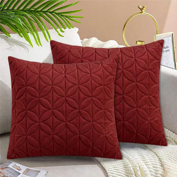 Quilted Cushion Cover Chikoo