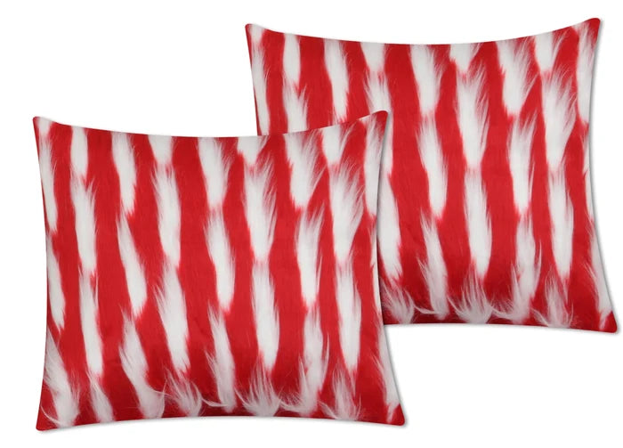 Bird Feather Cushion Cover Red
