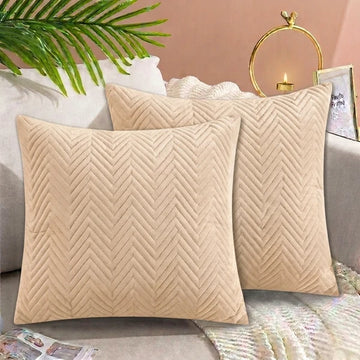 Zigzag Ultrasonic Quilted Cushion Cover Skin