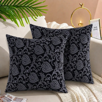 Luxury Embossed Jacquard Cushion Cover Grey