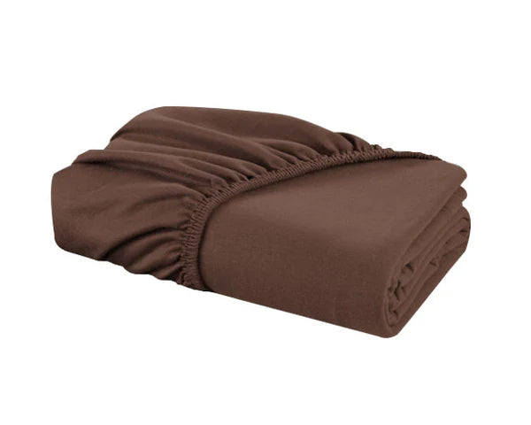 Lycra Jersey Fitted Mattress Cover - Brown