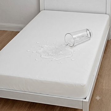 Single Waterproof Mattress Cover White