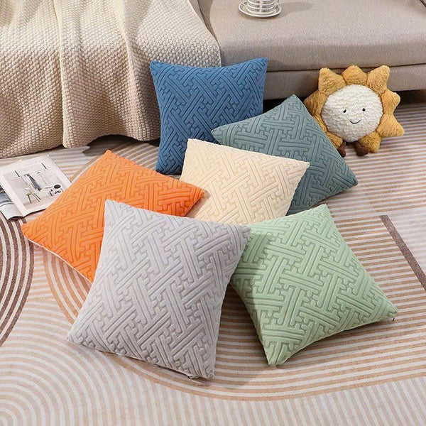 China Mazed Cushion Covers Brown