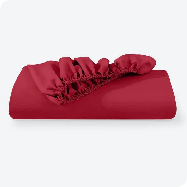 Lycra Jersey Fitted Mattress Cover - Maroon